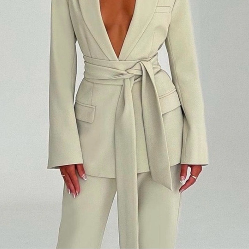 NWT Babyboo Blazer with Cinching Waist Tie